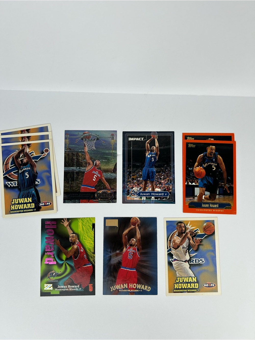 FINAL SALE! Juwan Howard NBA Basketball Card Lot (10) Wizards 1997-2000